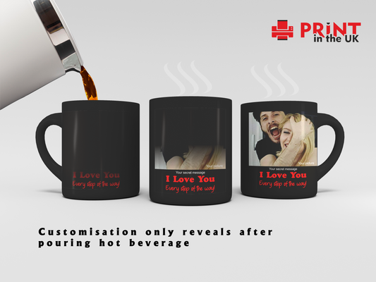 Colour Changing Mugs | 11oz | Matte Black Reveal