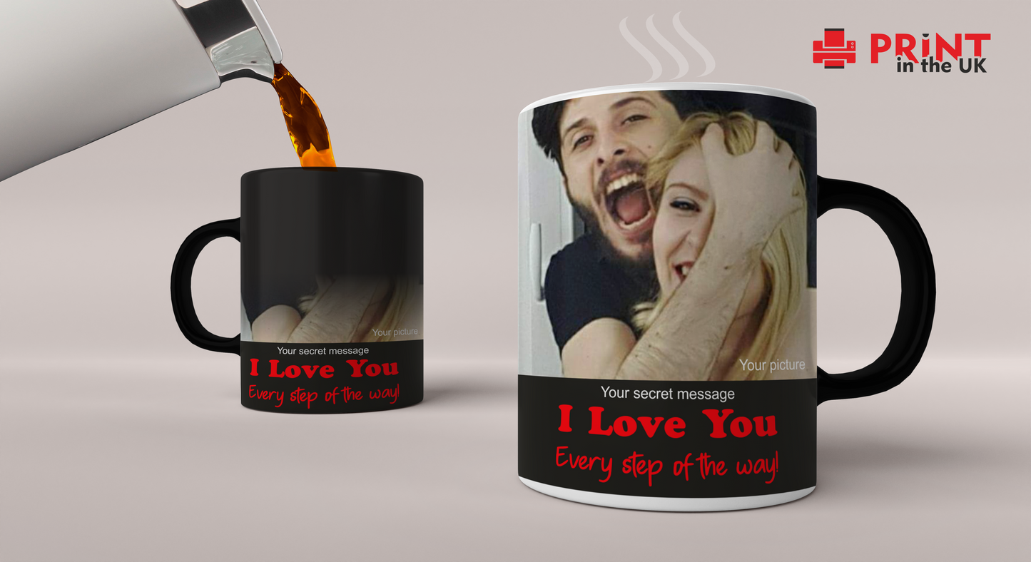 Colour Changing Mugs | 11oz | Matte Black Reveal