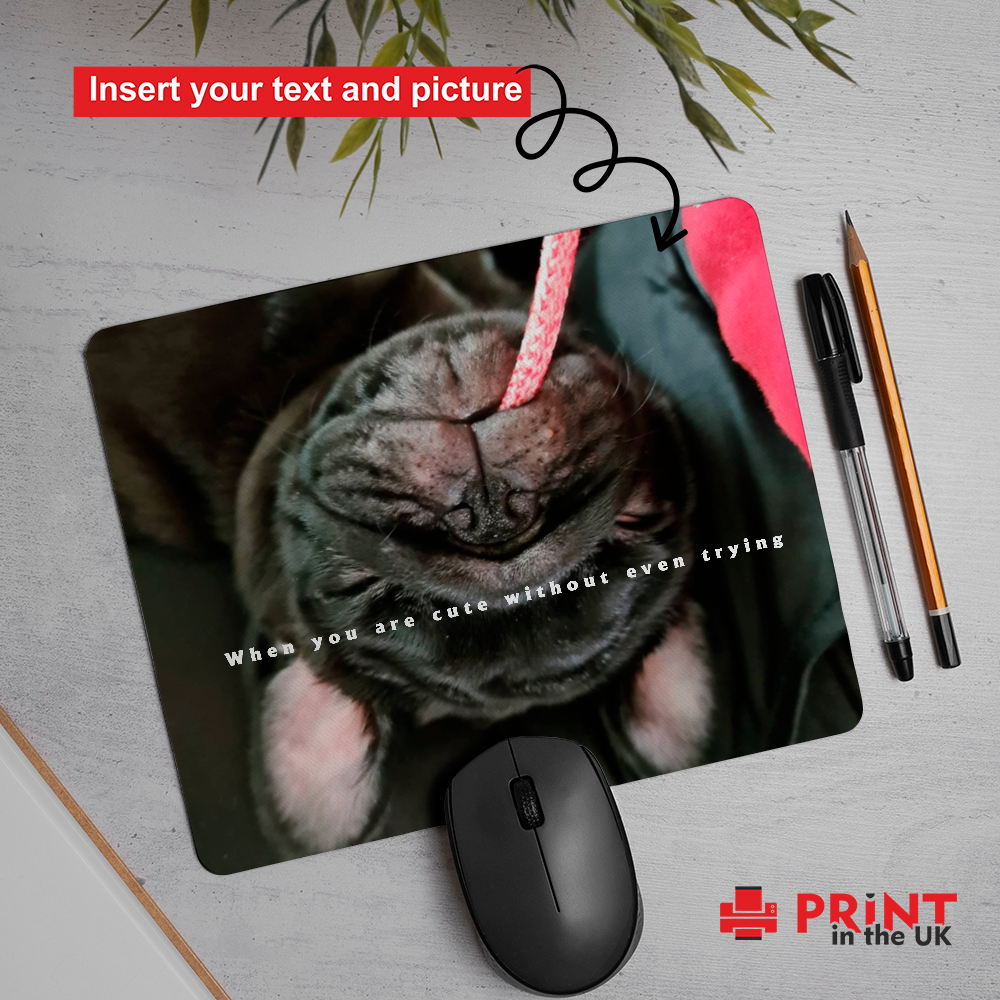 Mouse Pad | Custom Picture and Text | 195 mm x 235mm | 5 mm thickness