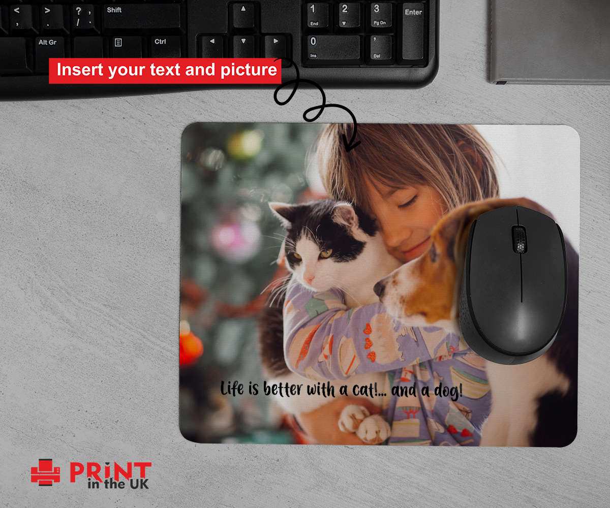 Mouse Pad | Custom Picture and Text | 195 mm x 235mm | 5 mm thickness